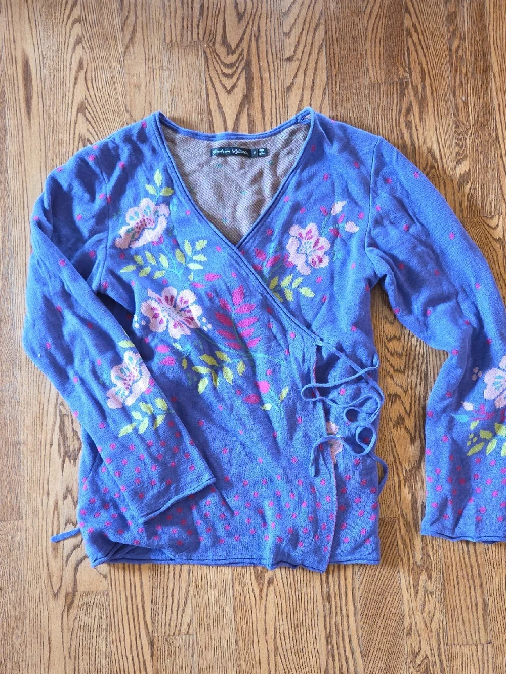 Gudrun Sjoden Purple Wrap Sweater - Picture 1 of 5